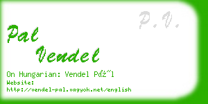 pal vendel business card